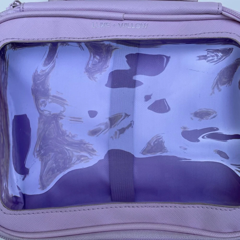 Luxe + Willow Clear Windowed Makeup Bag With Two Compartments NWOT